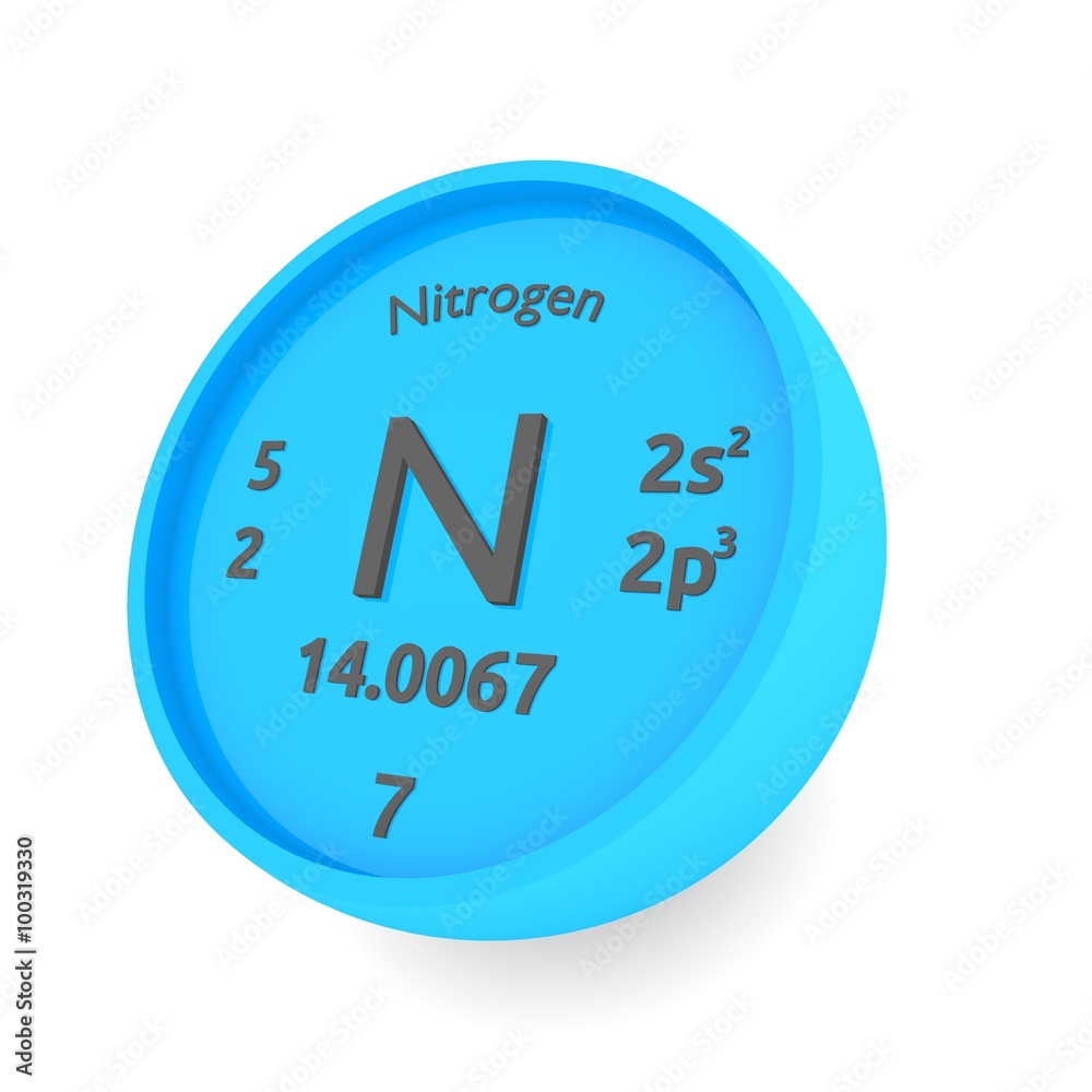 Nitrogen chemical element sign Nitrogen chemical element sign