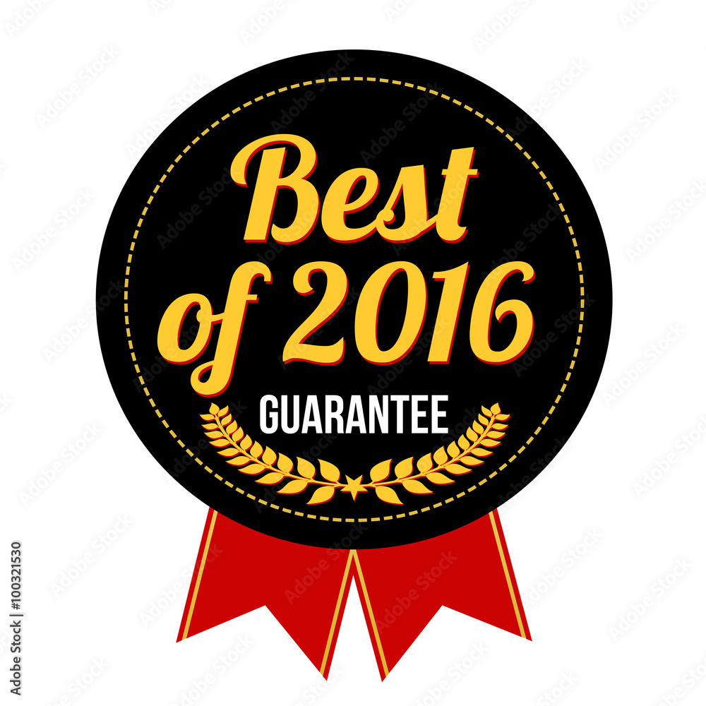 Best of 2016 label or stamp