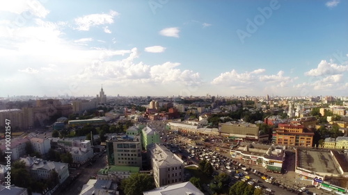 Elevated view of the tagansky district in Moscow, Russia