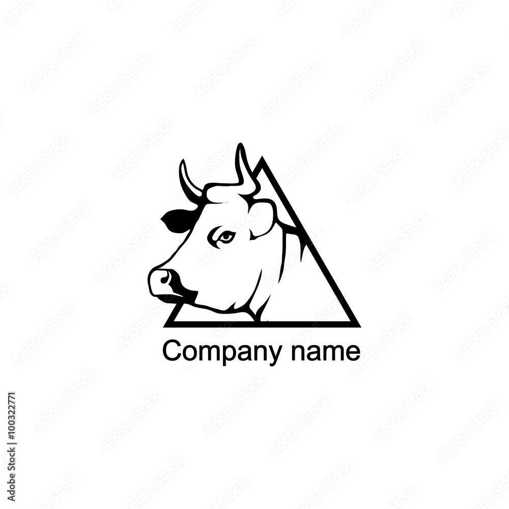 Cow logo.Vector