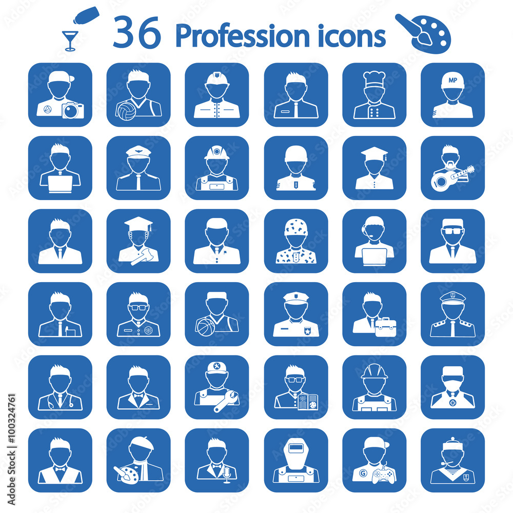 profession icon set profession icon set