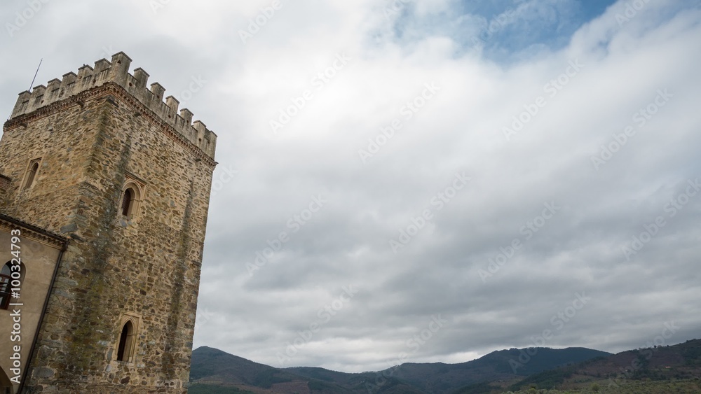 Time Lapse of castel tower and clouds, 4k Time Lapse of castel tower and clouds, 4k