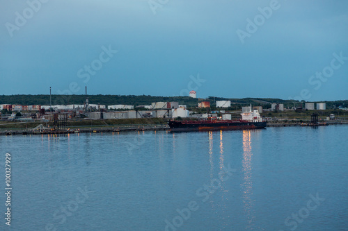 Tanker on Coast at Dusk © dbvirago
