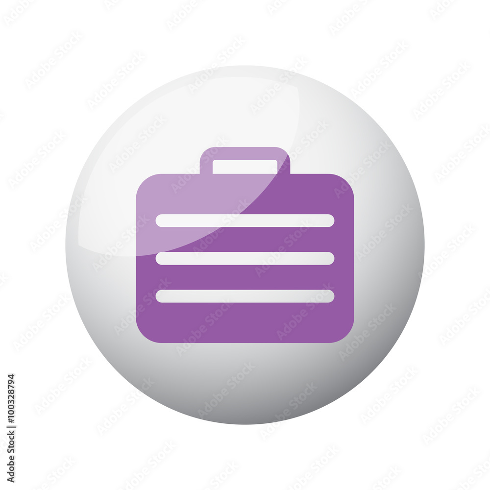 Flat purple Travel Case icon on 3d sphere Flat purple Travel Case icon on 3d sphere