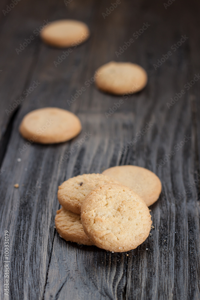 homemade cookies on rustic wooden table homemade cookies on rustic wooden table
