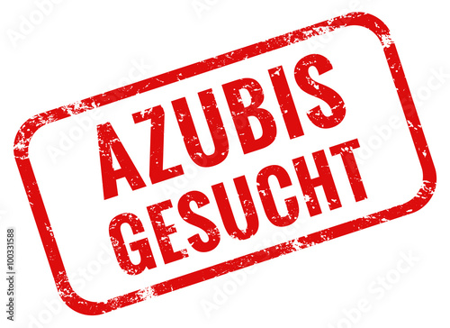 Azubis gesucht Stempel rot grunge