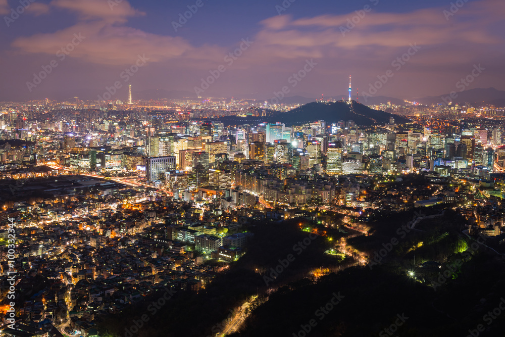 Seoul City Skyline , South Korea.