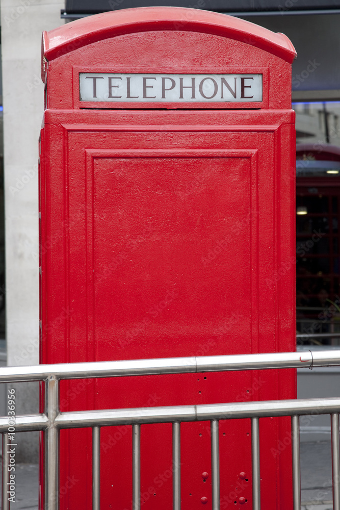 Traditional Red Telephone Box, London with Copyspace Traditional Red Telephone Box, London with Copyspace