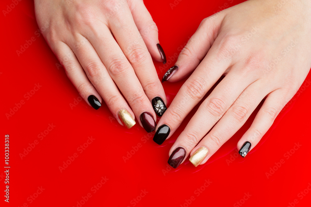 Woman hands with manicure Woman hands with manicure