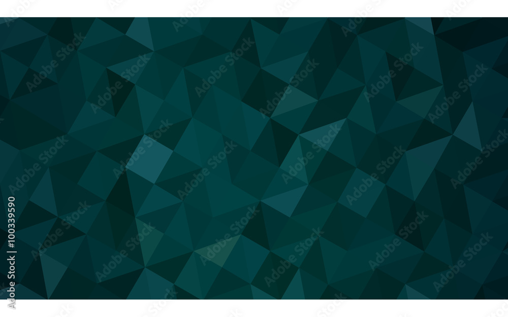 Fototapeta premium Dark green polygonal design illustration, which consist of triangles and gradient in origami style.