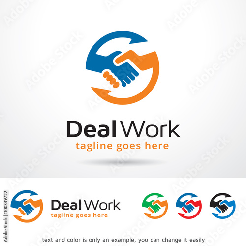 Deal Work Logo Template Design Vector 