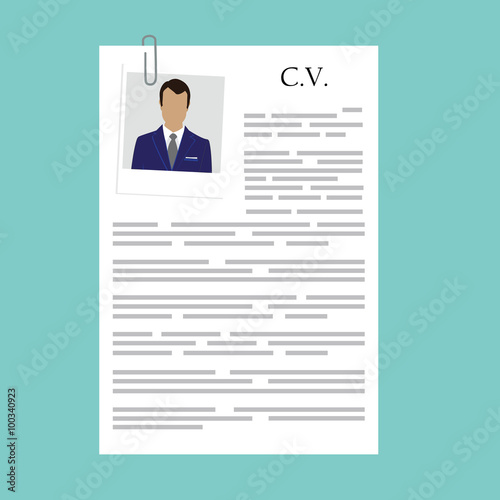 Curriculum vitae with photo