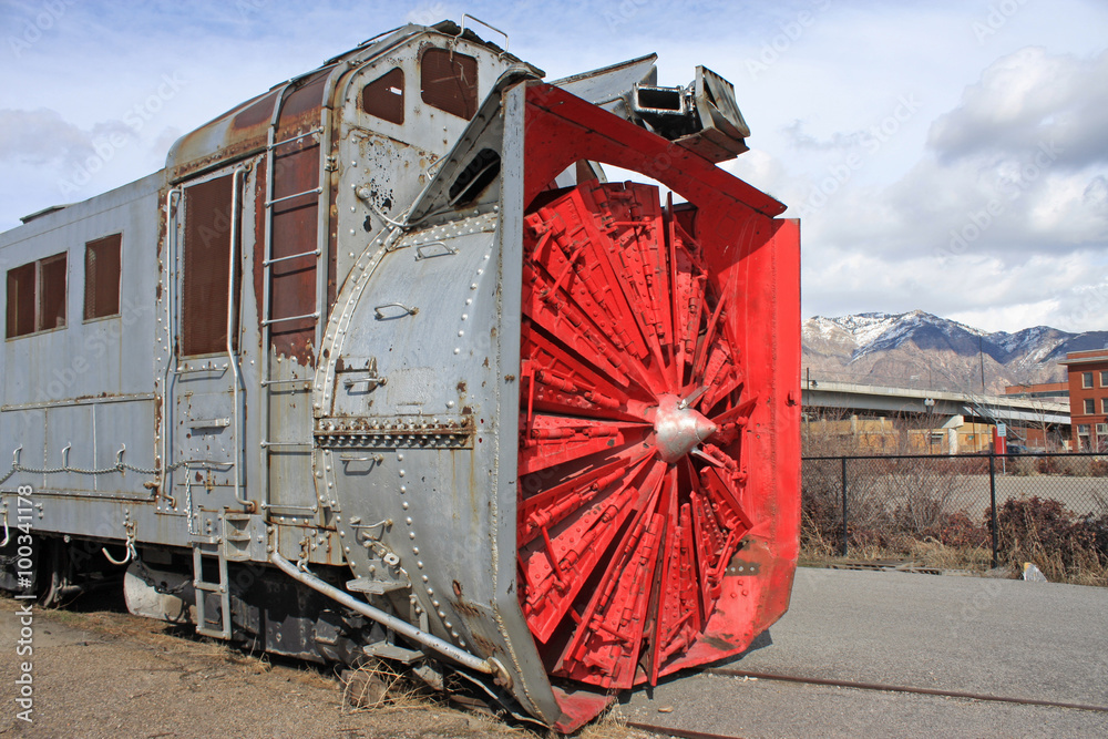 Naklejka premium Vintage Rail Snow Plow