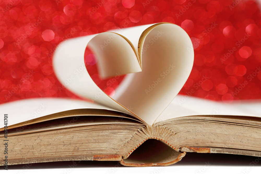 Heart from book pages Heart from book pages