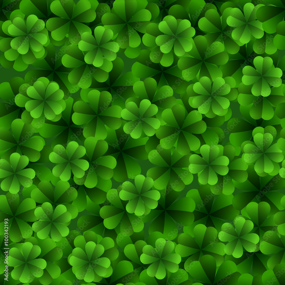Four leaf clover seamless pattern. Four leaf clover seamless pattern.