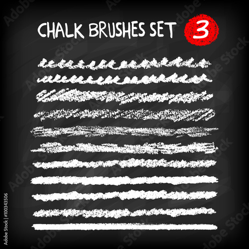 Set of chalk brushes