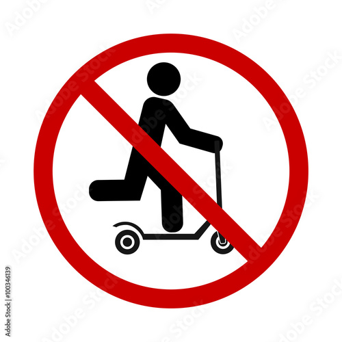 push scooter stop icon