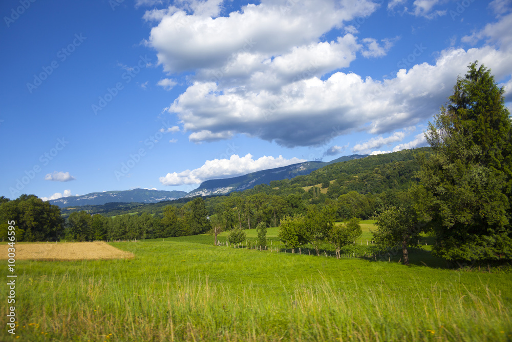 Landscape view from Savoy, Rone - Alps, France.
Farmland between annecy and Aix -les-Bain Landscape view from Savoy, Rone - Alps, France.
Farmland between annecy and Aix -les-Bain