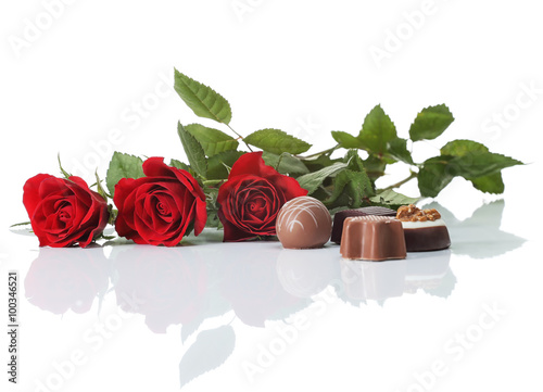 Roses and chocolate