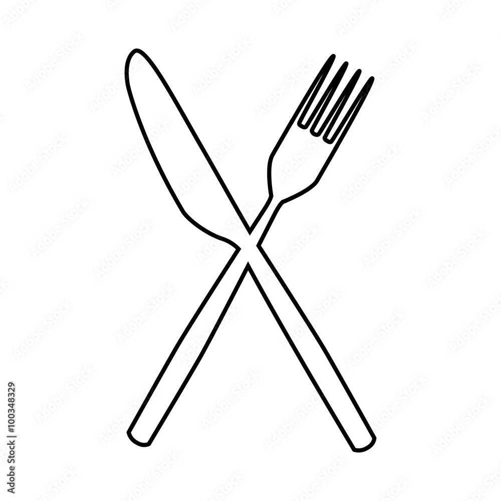 Fork and Knife line icon Fork and Knife line icon