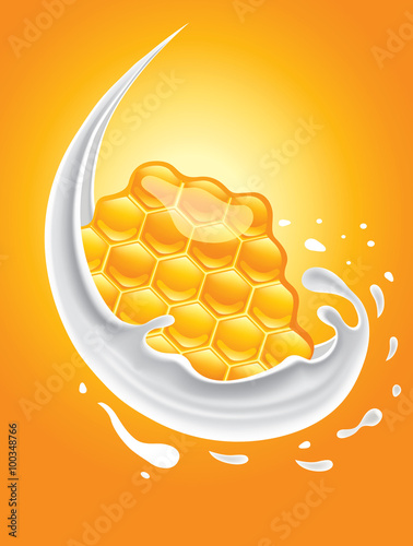 milk splash with honey
