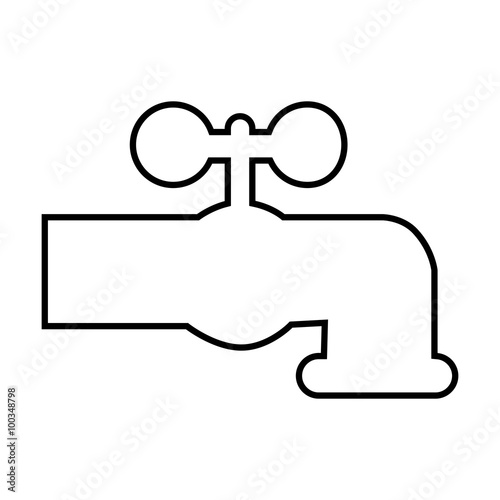 The water faucet line icon