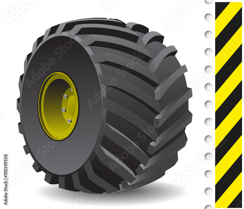 Tractor wheel illustration