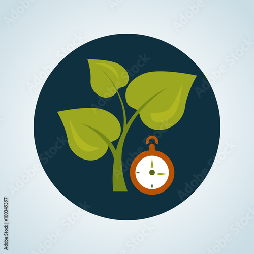 Color illustration of time to graw the plant photo