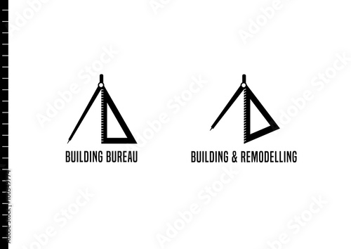 Set of house building and remodeling vector icons, logotypes, badges, emblems