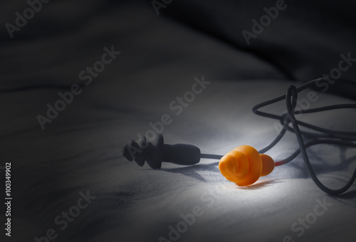 Earplugs on the bedroom