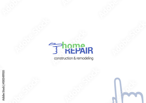 Repair service vector icon, logotype, emblem, badge and decoration detail for  business card or presentation template