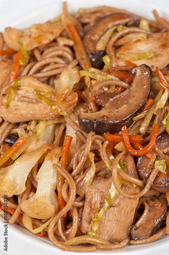 buckwheat noodles with chicken buckwheat noodles with chicken