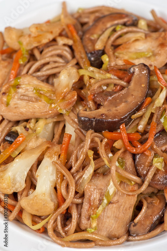 buckwheat noodles with chicken