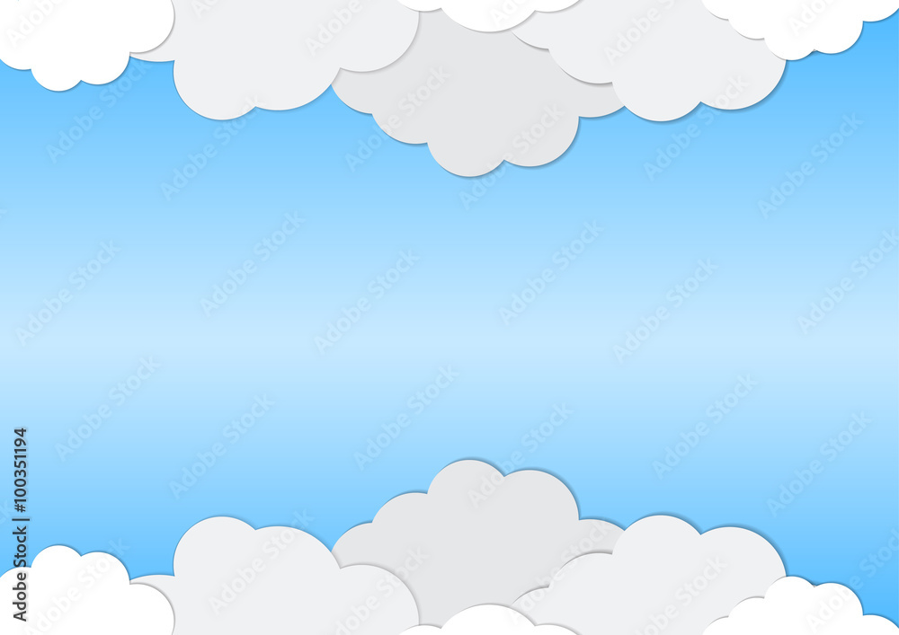 Abstract background of white clouds