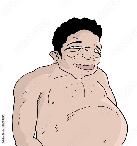 fat man illustration