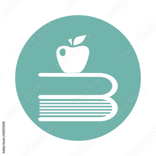 Book and apple icon