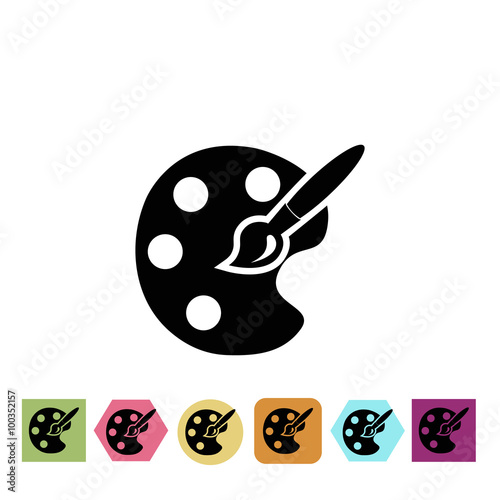 Palette and brush icon