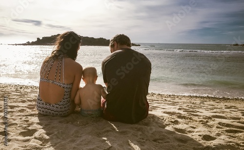Family on the Beach in Mexico