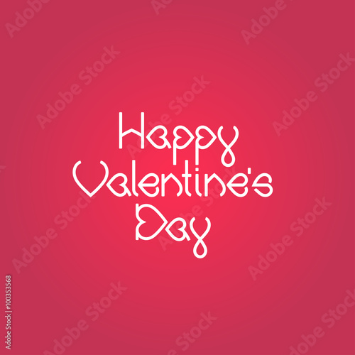 Vector Valentine's day card, banner with lettering