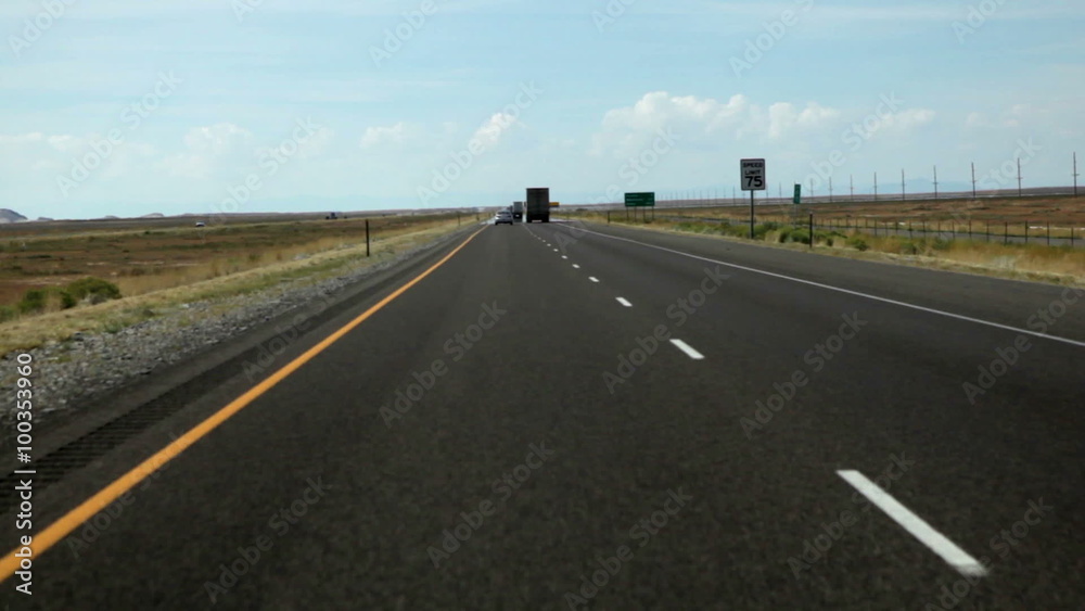 Time lapse down a curved desert highway Time lapse down a curved desert highway