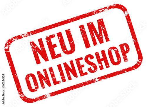Neu im Onlineshop rot grunge Stempel