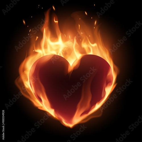 Heart in flame
