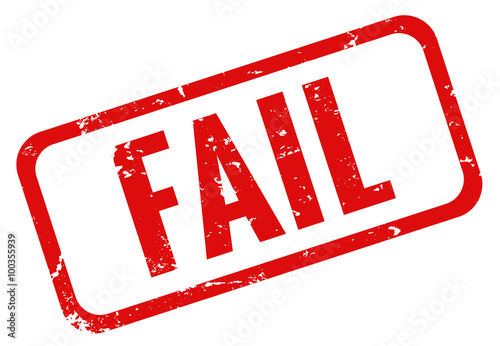 Fail Stempel rot grunge