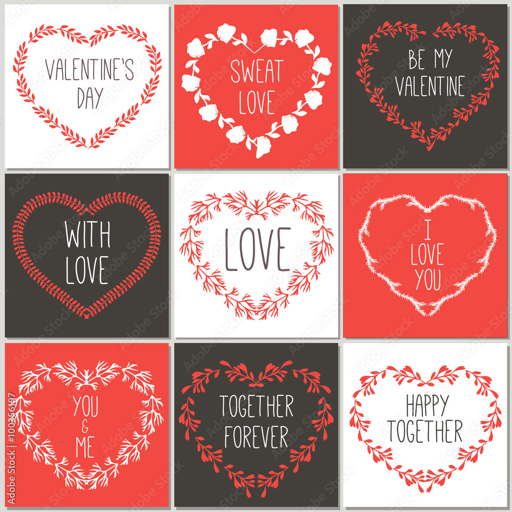 Hand Drawn Cute Card With Love Design. Hand Drawn Cute Card With Love Design.
