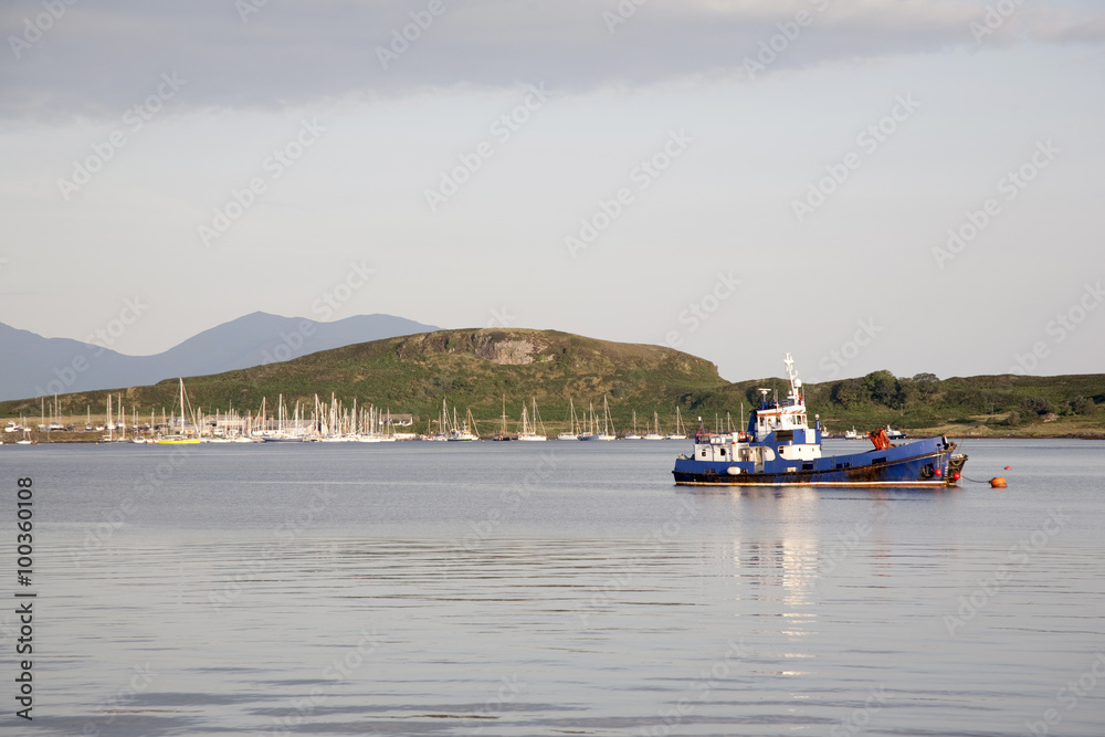 Boat off Isle of Kerrera, Scotland, UK