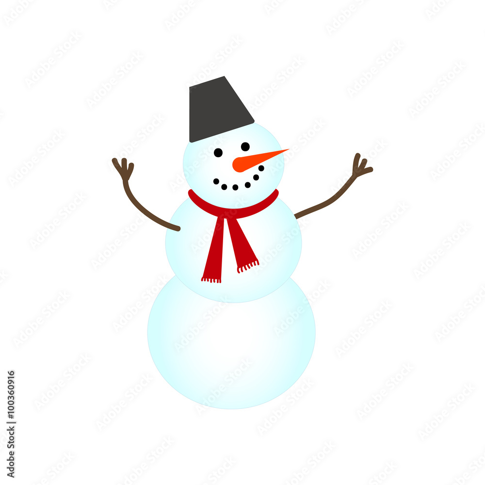 Happy Snowman illustration.