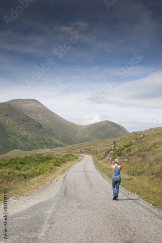 Open Road on Isle of Mull  Scotland