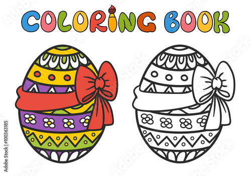 Easter egg with ribbon