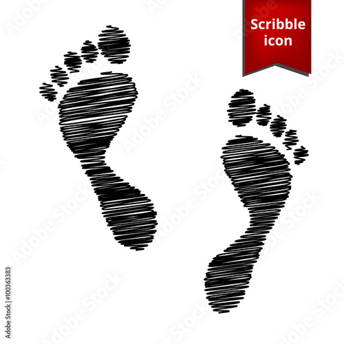 foot prints. Vector illustration