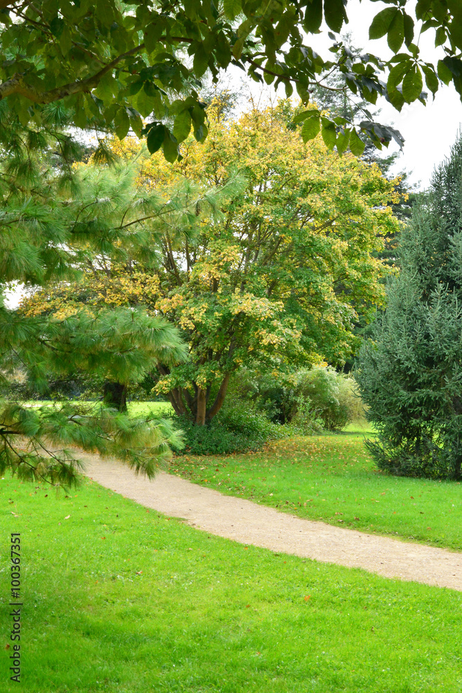France, the picturesque park of Marronniers in Les Mureaux